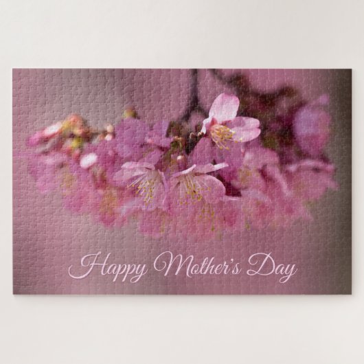 Muttertags-Kirschblüten Zartes Rosa-Bouquet Puzzle (Horizontal)