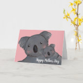 Muttertags-Koala Karte (Gelbe Blume)