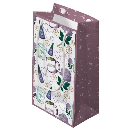 Muttertags-Lavendel Kleine Geschenktüte (Vorderseite Schrägansicht)