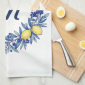 Muttertags-Lemonen-Handtuch mit Initiale Geschirrtuch (Viertel Falte)