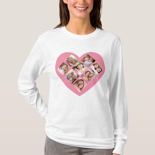 Muttertags Liebe Foto Collage. T-Shirt (Vorderseite)