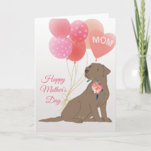 Muttertags-Liebe Schokolade Labrador Retriever Hun Karte