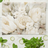 Muttertags-Monogramm-Blumen benutzerdefiniert Geschirrtuch (Gefaltet)