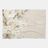 Muttertags-Monogramm-Blumen benutzerdefiniert Geschirrtuch (Horizontal)