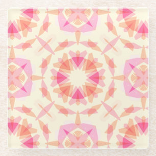 Muttertags-Pastell-Pink-Beige-Stern-Regenbogen-Dek Glasuntersetzer