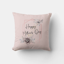 Muttertags-Personalisiertes Bild Rosa Floral Foto Kissen