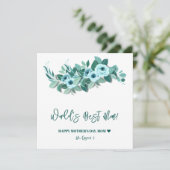 Muttertags-Rosen-Grün-Grußkarte Karte (Stehend Vorderseite)