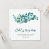 Muttertags-Rosen-Grün-Grußkarte Karte (Vorderseite/Rückseite Beispiel)