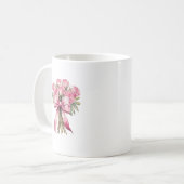 Muttertags-Rosenbouquet in Rosa – Elegante Blumenจ Kaffeetasse (Vorderseite Links)