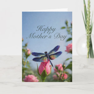 Muttertags-Rosenknospen-Libelle-Karte Karte