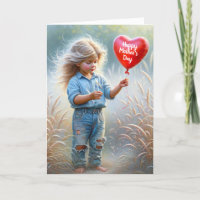 Muttertags-Rotes-Herz-Ballon