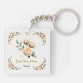 Muttertags-Schlüsselanhänger Blumen Personalized L Schlüsselanhänger (Rückseite)