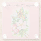 Muttertags-Schmetterling-Und-Blumen-Untersetzer Glasuntersetzer (Rückseite)