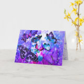 Muttertags-Schmetterlinge Karte (Gelbe Blume)