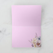 Muttertags-Schöner-Rosa-Wildblumenstrauß Feiertagskarte (Innenseite)