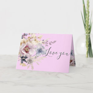 Muttertags-Schöner-Rosa-Wildblumenstrauß Feiertagskarte