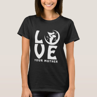 Muttertags-Shirt Mutter und Kind Silhouette T-Shirt