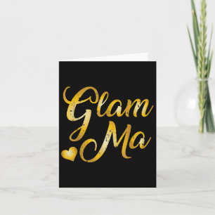Muttertags-Shirts Glam Ma Herz Tees Mommy Oma Karte