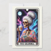 Muttertags-Skelett Die Großmutter Tarot Karte (Vorderseite)