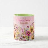Muttertags-Tassentext "MOM" "Seit 1972" Tasse (Zentrum)