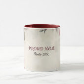 Muttertags-Tassentext "MOM" "Seit 1972" Tasse (Zentrum)