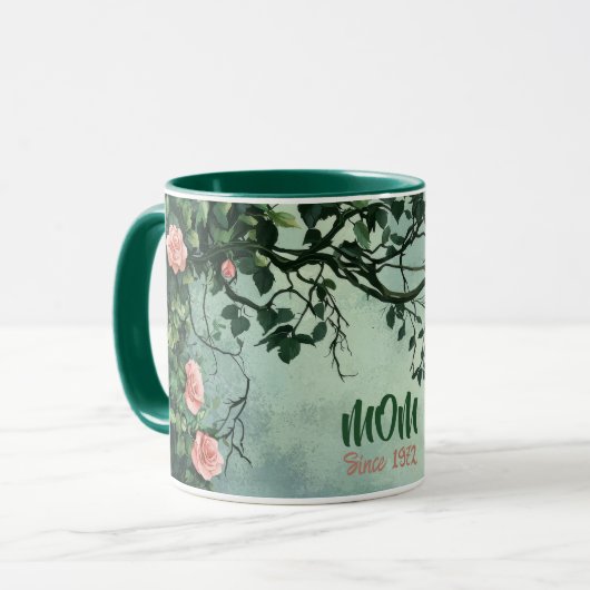 Muttertags-Tassentext "MUTTER" "Seit 1972" Tasse (Vorderseite Links)