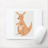 Muttertags-Thema süßes Känguru-Design Mousepad (Mit Mouse)