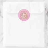 Muttertags-Tierfreunde-Aufkleber Runder Aufkleber (Tasche)