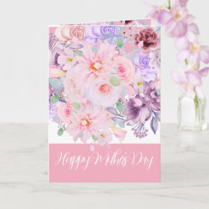 Muttertags-Watercolor Lebendiger Blumenstrauß  Karte