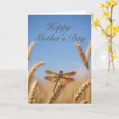 Muttertags-Weizen-Gold-Libellenkarte Karte (Gelbe Blume)