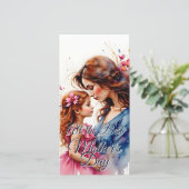 Muttertagsarmut im Wasserfarbenfloralstil (Stehend Vorderseite)