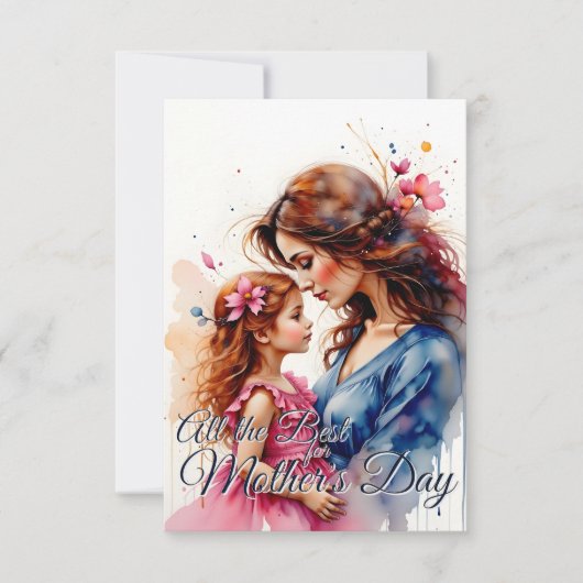 Muttertagsarmut im Wasserfarbenfloralstil (Vorderseite)