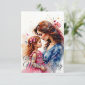 Muttertagsarmut im Wasserfarbenfloralstil (Stehend Vorderseite)