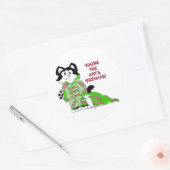 Muttertagsaufkleber für den Cartoon Runder Aufkleber (Umschlag)