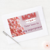 Muttertagsaufkleber - Rose Petal Design Rechteckiger Aufkleber (Umschlag)