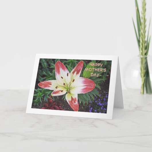 Muttertagsaufwertung/ HÜBSCHE TAGLILIE Karte (Vorderseite)