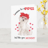 MuttertagsBadass von deinem Westie Hund Karte (Gelbe Blume)