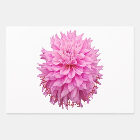 Muttertagsblumen Geschenkpapier Set (Vorderseite)