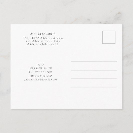 Muttertagsblüte Einladungspostkarte (Rückseite)