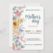 Muttertagsbrunch Blütenblüte Einladung (Vorderseite)