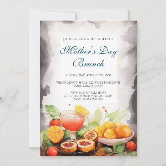 Müttertagsbrunch - Einladung (Vorderseite)