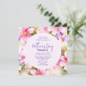 Muttertagsbrunch Elegante Blume Einladung (Stehend Vorderseite)
