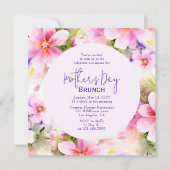 Muttertagsbrunch Elegante Blume Einladung (Vorderseite)
