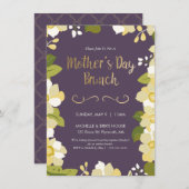 Muttertagsbrunch - elegante Einladung (Vorne/Hinten)