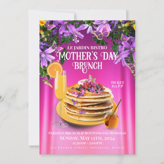 Muttertagsbrunch-Flyer Einladung (Vorderseite)