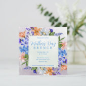 Muttertagsbrunch Wasserfarbe Wildblume Einladung (Stehend Vorderseite)