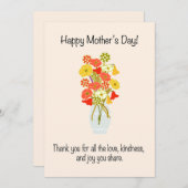 Muttertagsbukett von Blume Feiertagskarte (Vorne/Hinten)