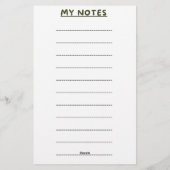 Muttertagsdruckplatte Briefpapier (Rückseite)