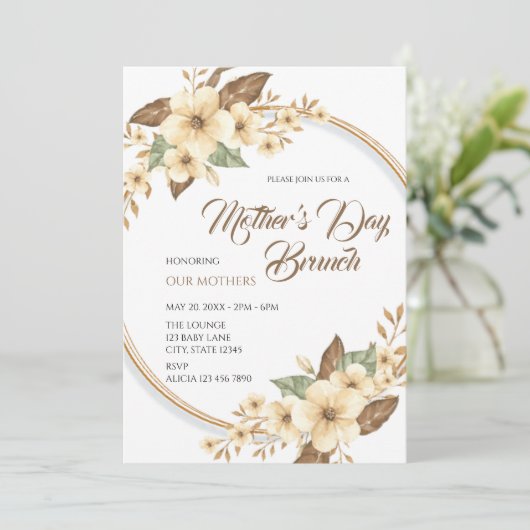 Muttertagsessen Einladung (Stehend Vorderseite)