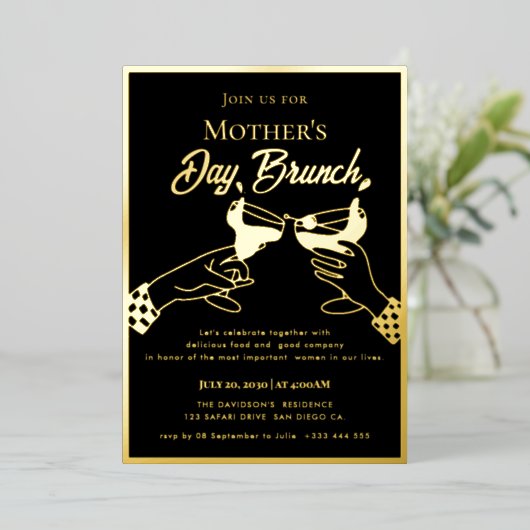 Muttertagsessen Folieneinladung (Stehend vorne)